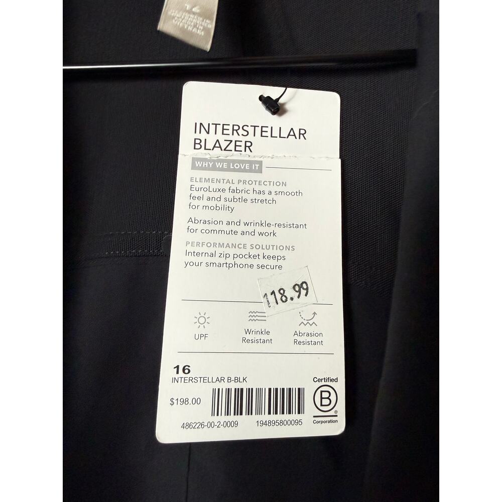 NWT Athleta Interstellar Blazer Size 16 - Picture 7 of 7